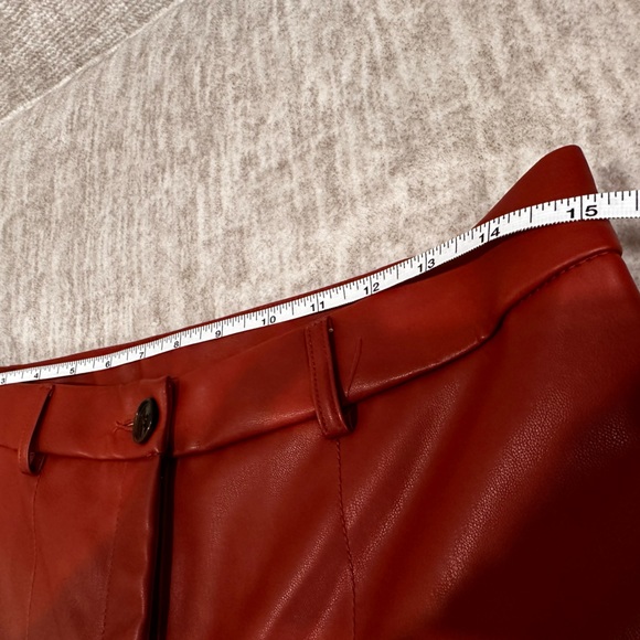Pretty Leather Red Pants - Picture 5 of 8